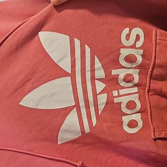 Pink trefoil adidas hoodie size Large - Picture 2 of 4